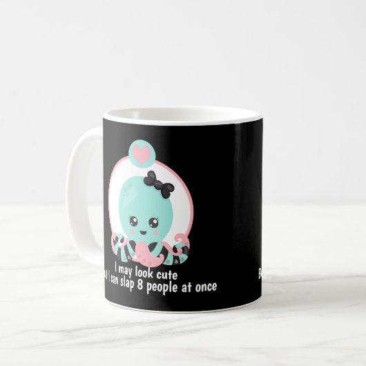 Ich mag Niedliche Slap 8 People Funny Octopus auss Kaffeetasse (Vorderseite Links)