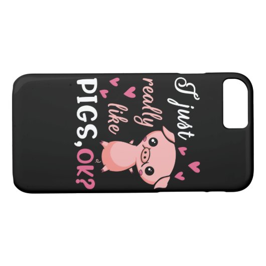 Ich mag Niedliches Schweinefleisch Case-Mate iPhone Hülle (Rückseite (Horizontal))