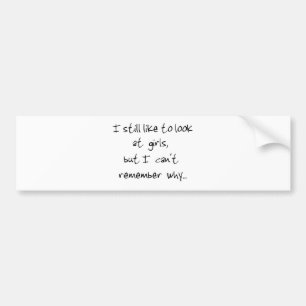 Ich mag noch Mädchenstoßdämpfer Aufkleber Autoaufkleber