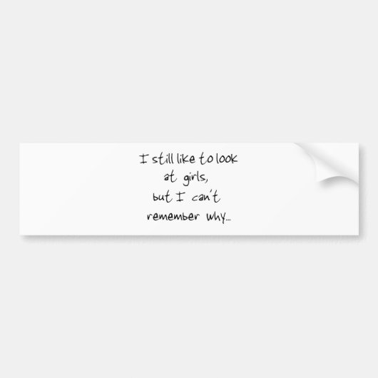 Ich mag noch Mädchenstoßdämpfer Aufkleber Autoaufkleber (Vorne)