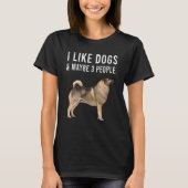 Ich mag norwegische Elkhound Hunde und vielleicht T-Shirt (Vorderseite)