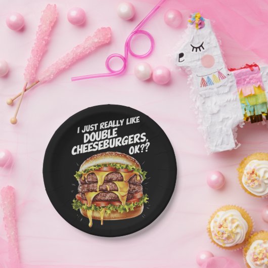 ICH MAG NUR DOPPELTE KÄSTERER, OK PAPPTELLER (Party)