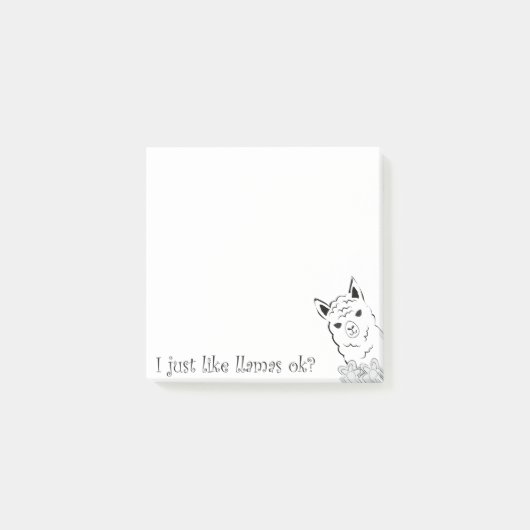 Ich mag nur Lamas Post it Note Post-it Klebezettel (Vorderseite)