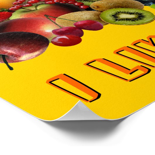 Ich mag Obst Poster (Ecke)