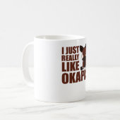 Ich mag Okapis Niedliches Okapi Kaffeetasse (Vorderseite Links)