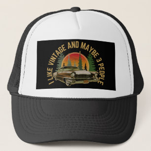 Ich mag Oldtimer und vielleicht 3 Personen klassis Truckerkappe
