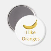 Ich mag Orange Magnet (Vorderseite/Rückseite)