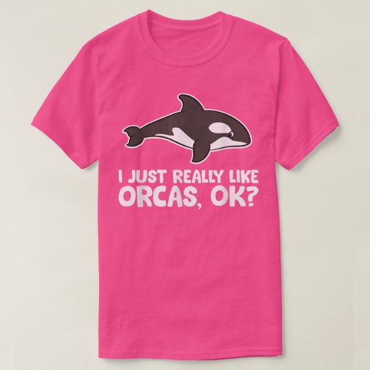 Ich mag Orcas Liebe Orca Whales T-Shirt (Design vorne)