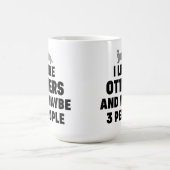 Ich mag Otters und vielleicht 3 Leute Funny Otter  Verwandlungstasse (Zentrum)