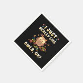 Ich mag Owls einfach so. Serviette (Ecke)