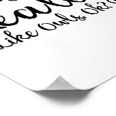 Ich mag Owls wirklich, OK? Poster (Ecke)