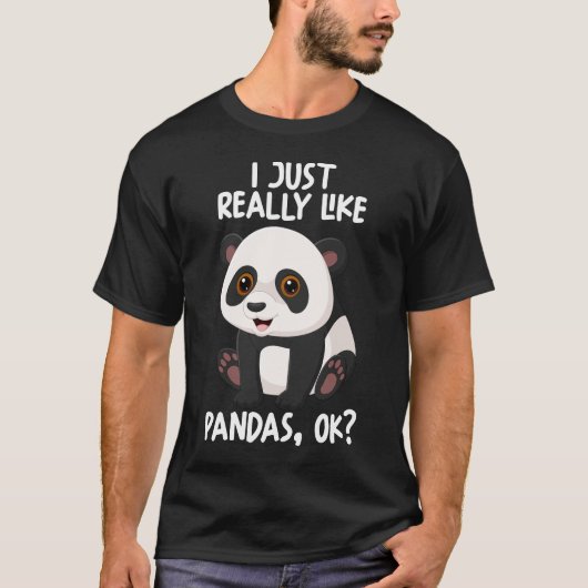 Ich mag Pandas Ok T-Shirt (Vorderseite)