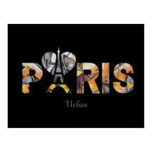 Ich mag Paris mit einem bunten städtischen Hinterg