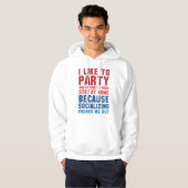 Ich mag Party Hoodie (Vorne ganz)
