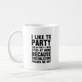 Ich mag Party Kaffeetasse (Links)