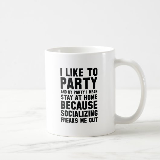 Ich mag Party Kaffeetasse (Rechts)