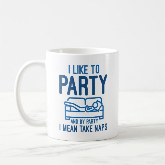 Ich mag Party Kaffeetasse (Links)
