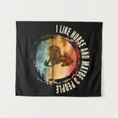 Ich mag Pferd und kann 3 Personen Wandteppich (Vorderseite (Horizontal))