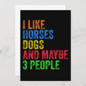 Ich mag Pferde Hunde und vielleicht 3 Leute Einladung (Vorne/Hinten)