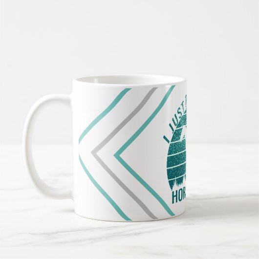 Ich mag Pferde in Marine Green Kaffeetasse (Links)