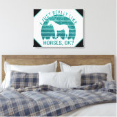 Ich mag Pferde in Marine Green Leinwanddruck (Insitu (Schlafzimmer))