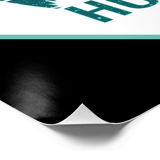 Ich mag Pferde in Marine Green Poster (Ecke)