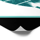 Ich mag Pferde in Marine Green Poster (Ecke)