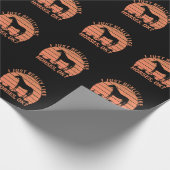 Ich mag Pferde in orangefarbener Mandarine Geschenkpapier (Ecke)