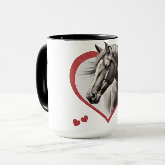 Ich mag Pferde Tasse (Vorderseite Links)