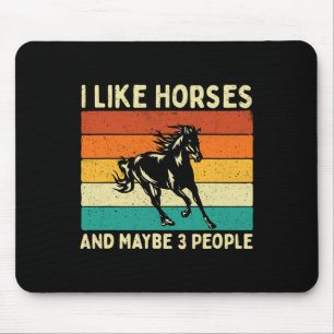 Ich mag Pferde und vielleicht 3 Leute - Reitsport Mousepad