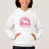 Ich mag Pferde wirklich in Rose Rosa Hoodie (Vorderseite)