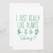 Ich mag Pflanze wirklich gut Dankeskarte (Vorne/Hinten)