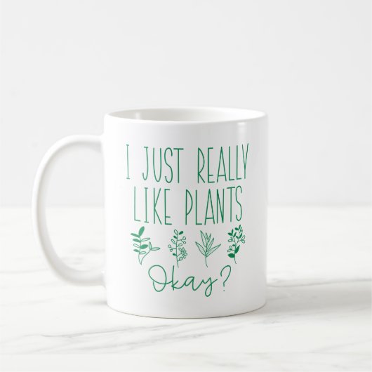 Ich mag Pflanze wirklich gut Kaffeetasse (Links)