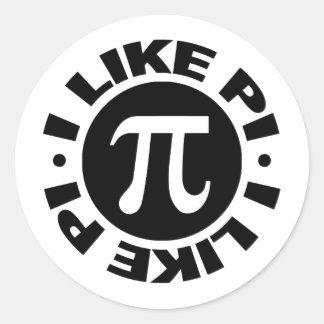 Ich mag Pi Runder Aufkleber