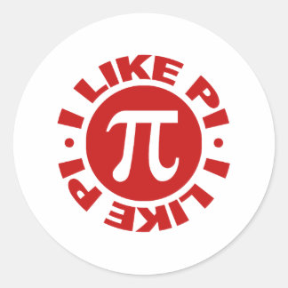 Ich mag Pi Runder Aufkleber