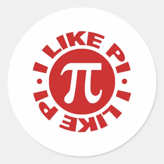 Ich mag Pi Runder Aufkleber (Vorderseite)