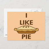 Ich mag Pie Postkarte (Vorne/Hinten)
