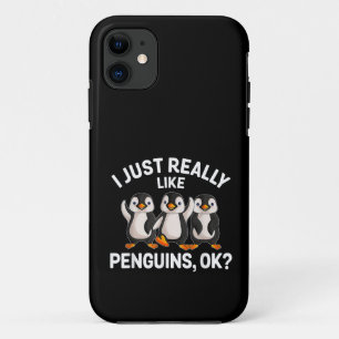 Ich mag Pinguine einfach OK Lustiger Pinguinliebha Case-Mate iPhone Hülle