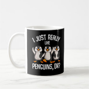 Ich mag Pinguine Kinder Mädchen Jungen Frauen P Kaffeetasse