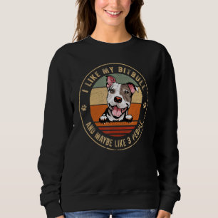 Ich mag Pitbull Hund und vielleicht wie 3 Leute Hu Sweatshirt