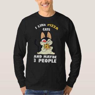 Ich mag Pizza Cat und vielleicht 3 Leute lustige C T-Shirt