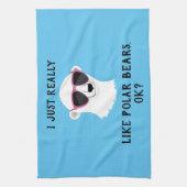 Ich mag Polar Bären wirklich gut. Geschirrtuch (Vertikal)