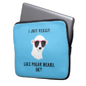 Ich mag Polar Bären wirklich gut. Laptopschutzhülle (Vorderseite Links)