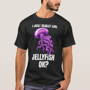 Ich mag Quallenbraun T-Shirt