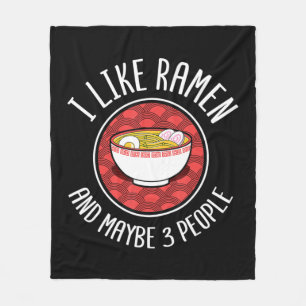Ich mag Ramen Japanisch Noodles Anime Lover Fleecedecke