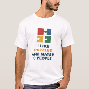 Ich mag Rätsel und vielleicht 3 Leute T-Shirt