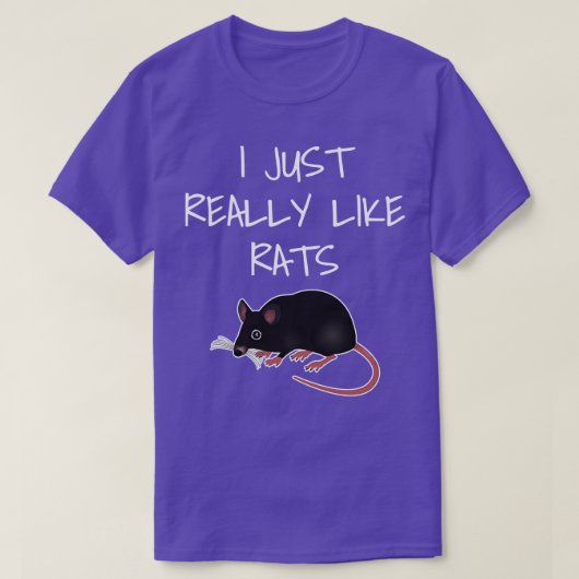 Ich mag Ratten wirklich T-Shirt (Design vorne)
