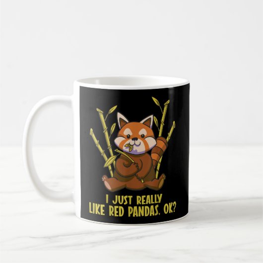 Ich mag Red Pandas Red Panda wirklich Kaffeetasse (Links)