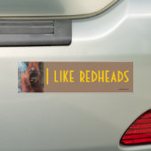 Ich mag Redheads - wild lebende Tiere Autoaufkleber (Auf Auto)