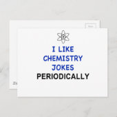 ICH MAG REGELMÄSSIG CHEMISTRIERENDE JOKES POSTKARTE (Vorne/Hinten)